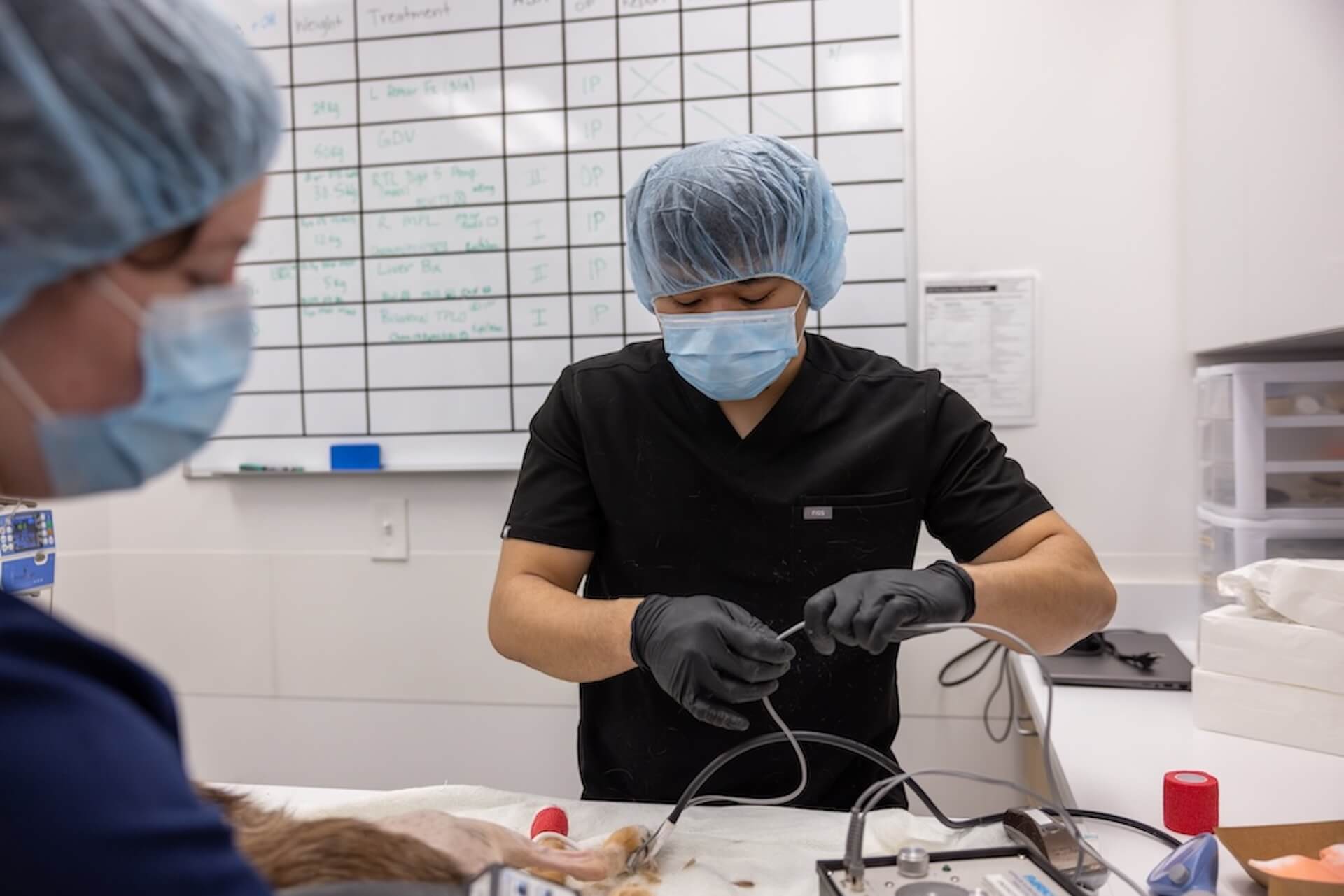team working on a patient