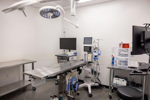 Surgery room and bed